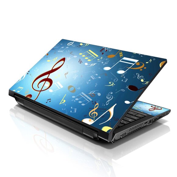 LSS 15.6 & 17.3 Inches Laptop Notebook Skin Sticker Decal - Music Notes - Picture 1 of 2